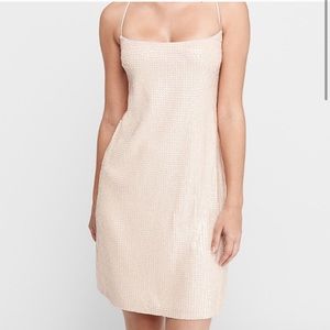 Express Sequin Cami Slip Dress - Truffle Pink